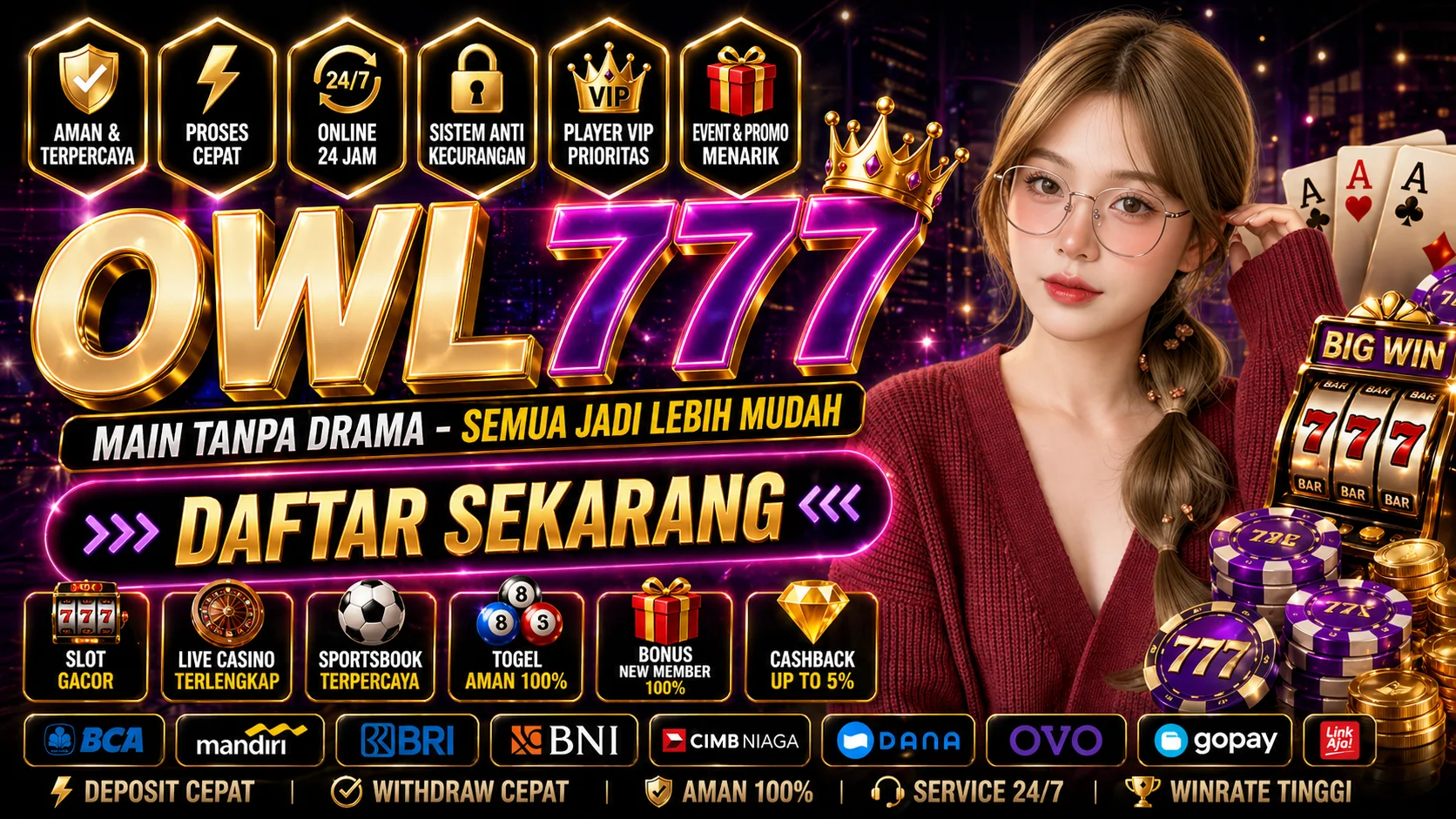 Galeri foto Owl777 : Kebangkitan Burung Hantu Mistis Di Dunia Game Fantasi Gelap di Jakarta